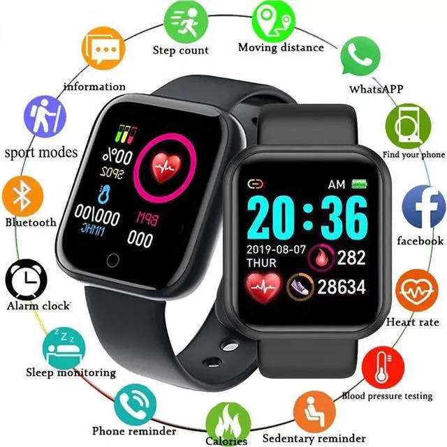 Main image of Y68 Smart Bracelet D20s Macaron Bluetooth Heart Rate Sport Step Counting Information Reminder Smart Bracelet