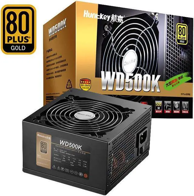 Main image of Hangjia Wd500k Rated 500W Desktop Power Computer Chassis Power Computer Game Power Gold Power Supply
