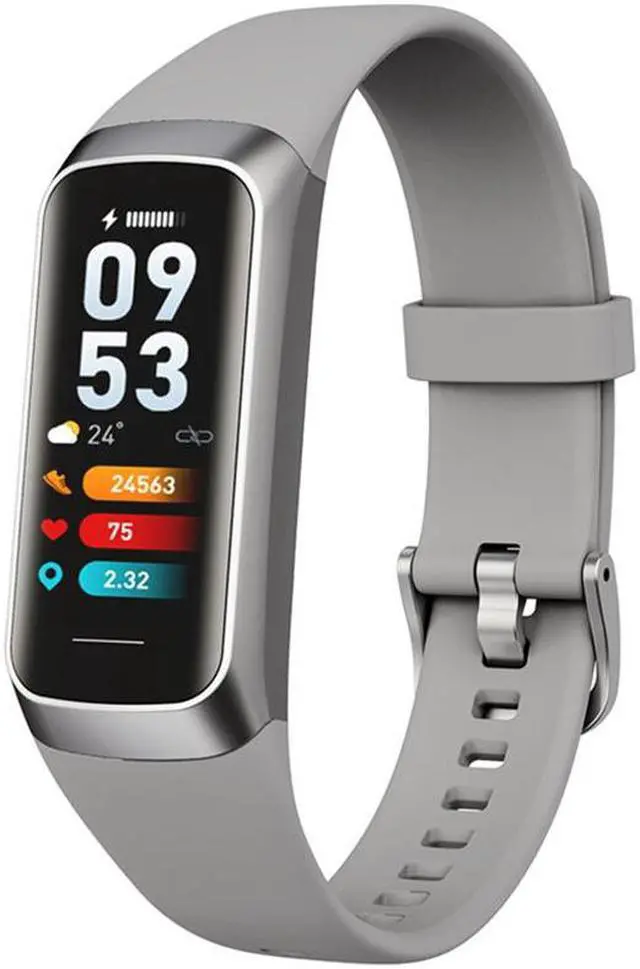 Alt view image 4 of 7 - C60 Smart Bracelet Body Temperature Pedometer Heart Rate Blood Pressure Blood Oxygen 1.1 Inch Silicone Watch