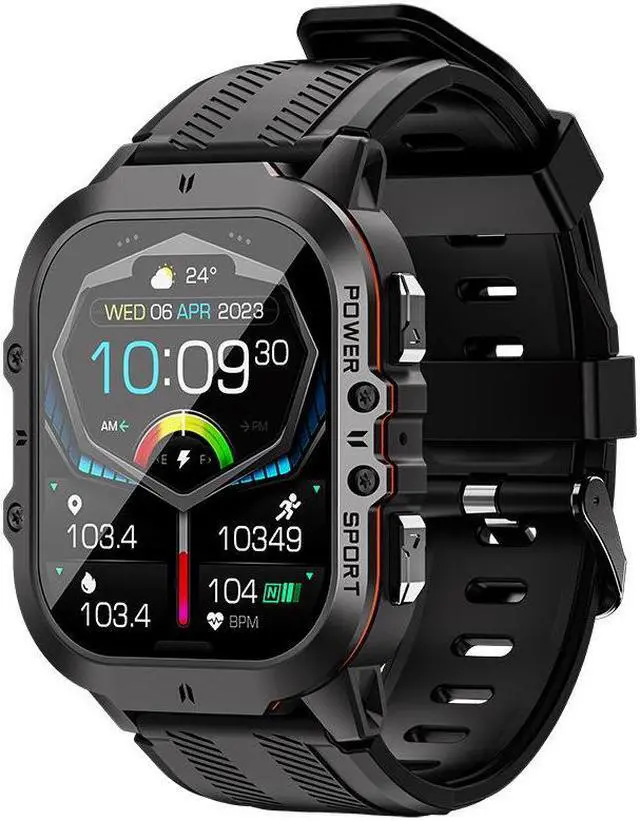 Alt view image 5 of 5 - C26 Smart Watch Amoled Call Three-Proof Outdoor Waterproof Heart Rate Blood Pressure Men's Photo Watch