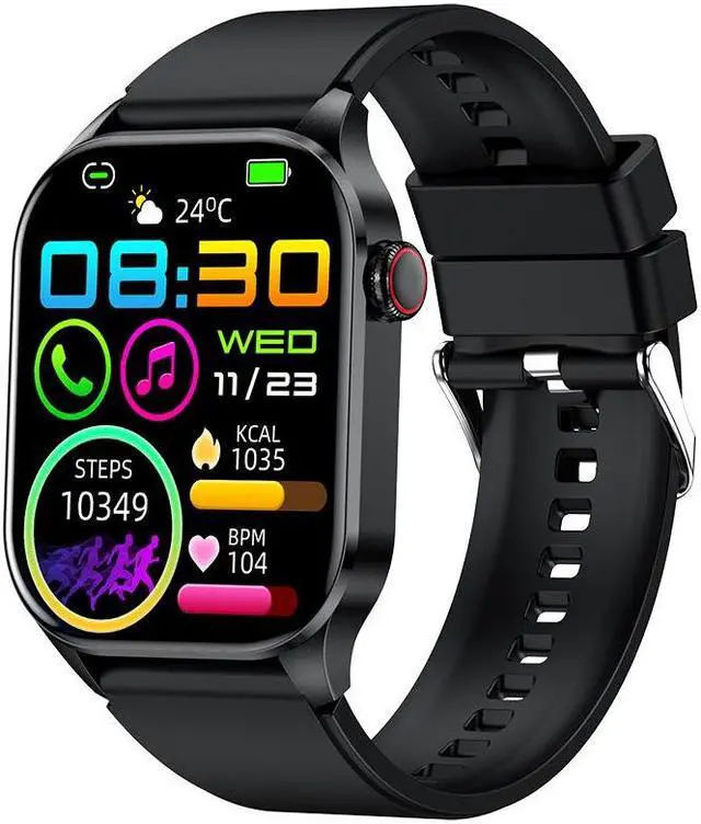 Alt view image 2 of 7 - T98 Smart Watch Bluetooth Call Amolde Blood Glucose Uric Acid Heart Rate Blood Pressure Men's Watch