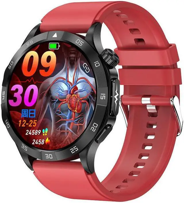 Alt view image 7 of 7 - Et381 Smart Watch Ecg Bluetooth Calling Blood Oxygen Uric Acid Blood Lipid Body Temperature Heart Rate Boys Watch
