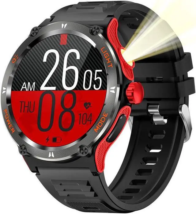 Alt view image 3 of 5 - Kt70 Smart Watch Three-Proof 1.53 Inch Strong Light Compass Call Men's Waterproof Watch