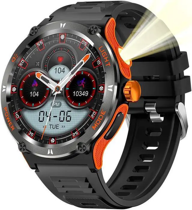 Alt view image 2 of 5 - Kt70 Smart Watch Three-Proof 1.53 Inch Strong Light Compass Call Men's Waterproof Watch