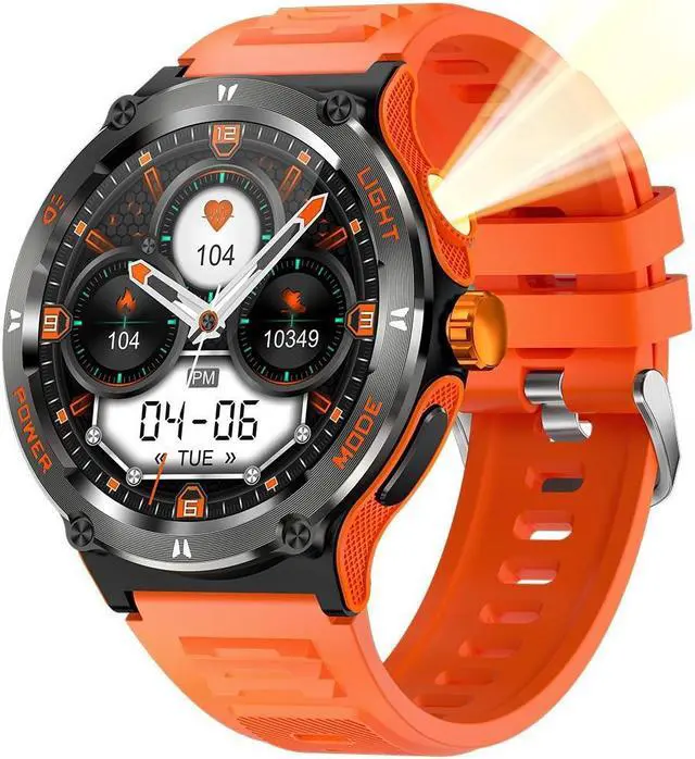 Alt view image 4 of 5 - Kt70 Smart Watch Three-Proof 1.53 Inch Strong Light Compass Call Men's Waterproof Watch