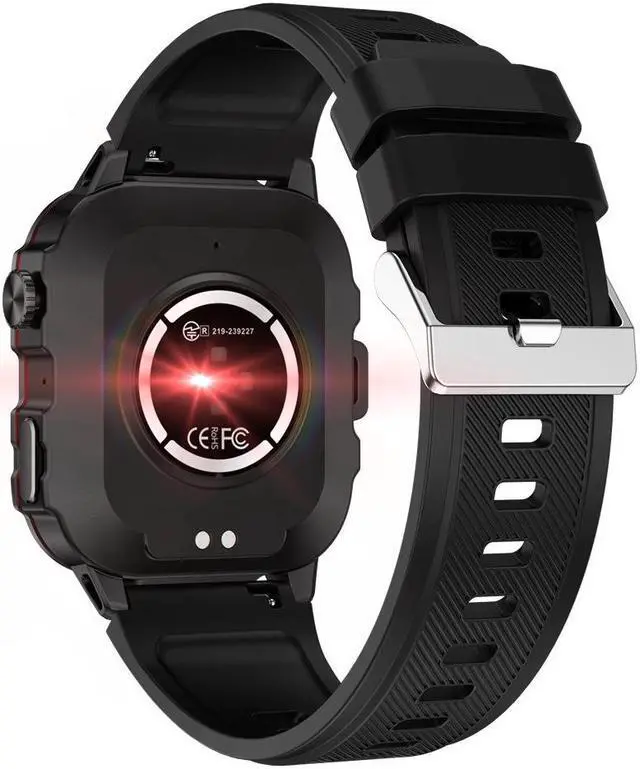 Alt view image 4 of 5 - Qx11 Smart Watch Outdoor Bluetooth Call Three Anti-Heart Rate Body Temperature Encoder Men's Watch
