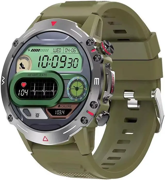 Alt view image 2 of 7 - Hk87 Bluetooth Call Smart Watch Heart Rate Blood Pressure Three Prevention Men Photo Smart Watch