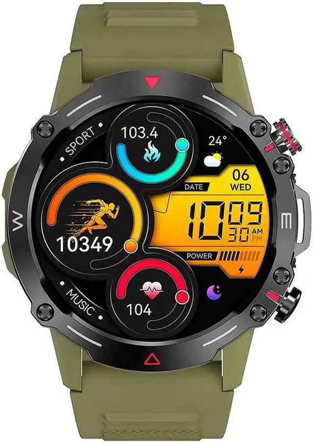 Alt view image 4 of 7 - Hk87 Bluetooth Call Smart Watch Heart Rate Blood Pressure Three Prevention Men Photo Smart Watch