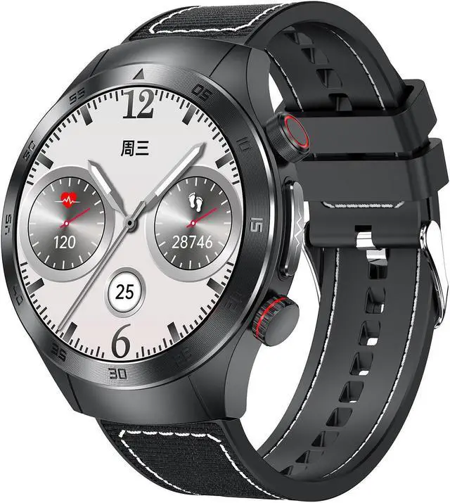 Alt view image 3 of 7 - E800 Call Ecg Blood Oxygen Heart Rate Uric Acid Blood Lipid Blood Glucose Body Temperature Waterproof Men's Watch