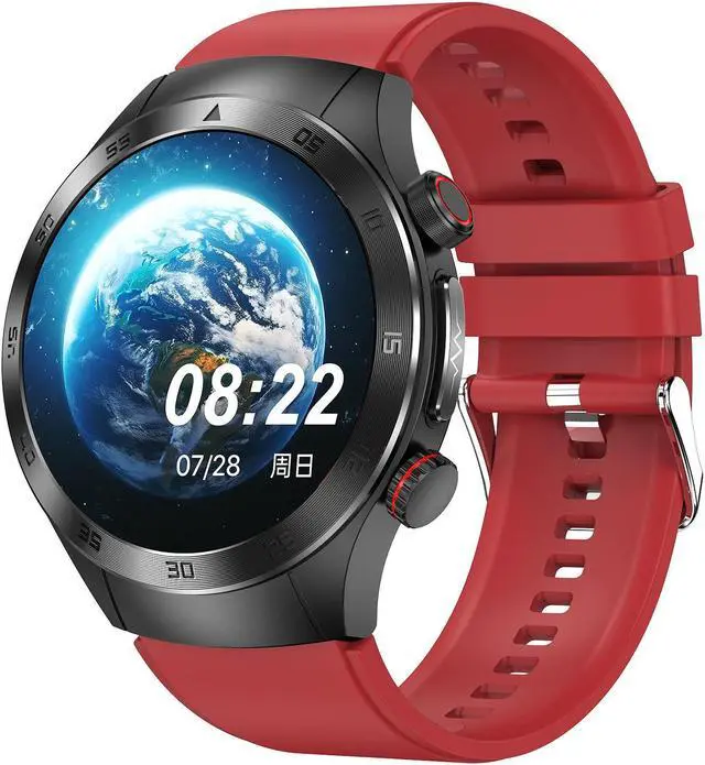 Alt view image 7 of 7 - E800 Call Ecg Blood Oxygen Heart Rate Uric Acid Blood Lipid Blood Glucose Body Temperature Waterproof Men's Watch