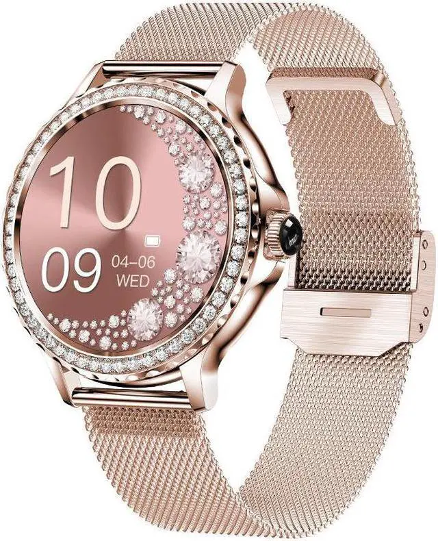 Alt view image 6 of 6 - Women's Smart Bracelet Nx19 Bluetooth Call Ip68 Waterproof Watch Diamond Heart Rate Blood Pressure Bracelet
