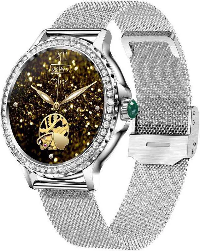 Main image of Women's Smart Bracelet Nx19 Bluetooth Call Ip68 Waterproof Watch Diamond Heart Rate Blood Pressure Bracelet