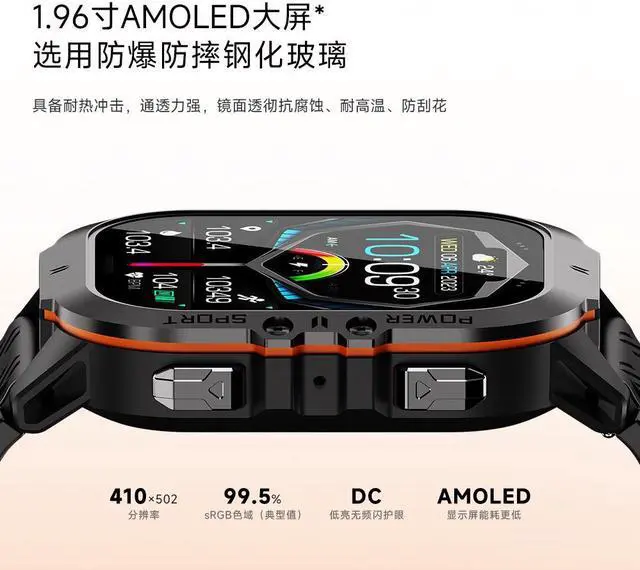 Alt view image 3 of 5 - C26 Smart Watch Amoled Call Three-Proof Outdoor Waterproof Heart Rate Men's Photo Watch