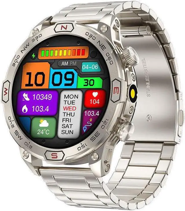 Alt view image 4 of 5 - Kc86 Smart Watch Hd Amloed Screen Bluetooth Call Heart Rate Blood Pressure Sports Smart Watch