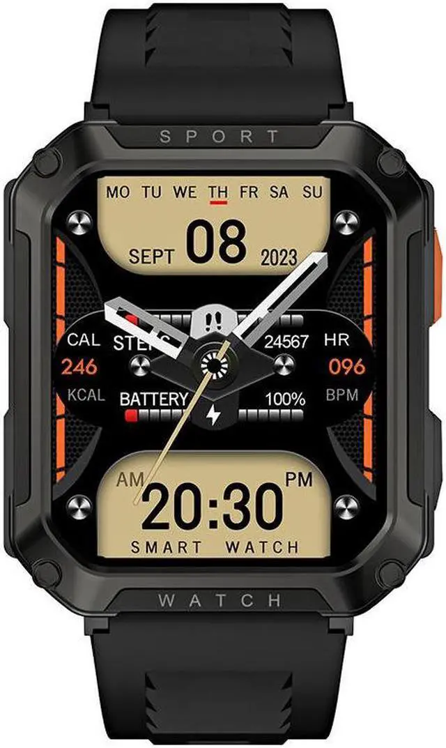 Alt view image 3 of 5 - T8pro Smart Watch Bluetooth Calling Watch Heart Rate Blood Oxygen Sports Waterproof Men's Bracelet