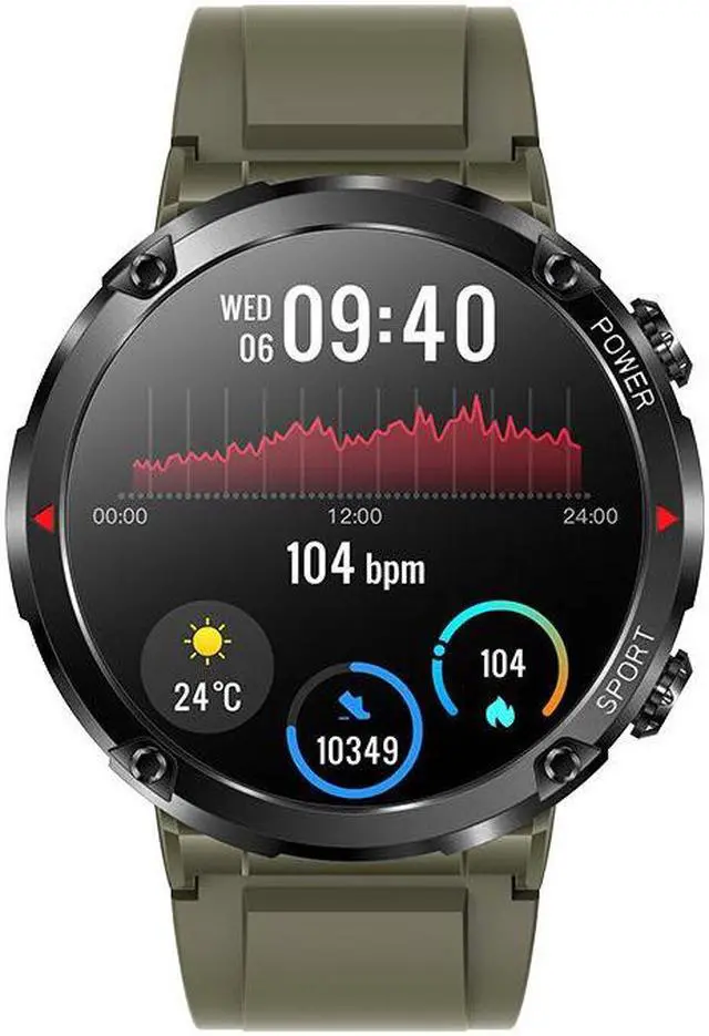 Alt view image 2 of 5 - T30 Outdoor Bluetooth Calling Smart Watch Heart Rate Blood Pressure Blood Oxygen Sport Step Counting Men's Watch