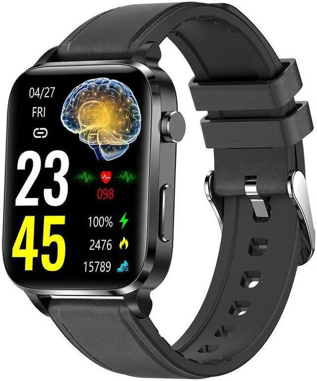 Alt view image 2 of 5 - F100 Smart Bracelet Non-Invasive Blood Sugar Body Temperature Pedometer Men's Photograph Waterproof Heart Rate Watch