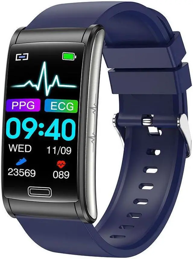 Alt view image 3 of 5 - E600 Smart Bracelet Non-Invasive Blood Glucose Ecg Blood Oxygen Blood Pressure Monitoring Pedometer Waterproof Men's Watch