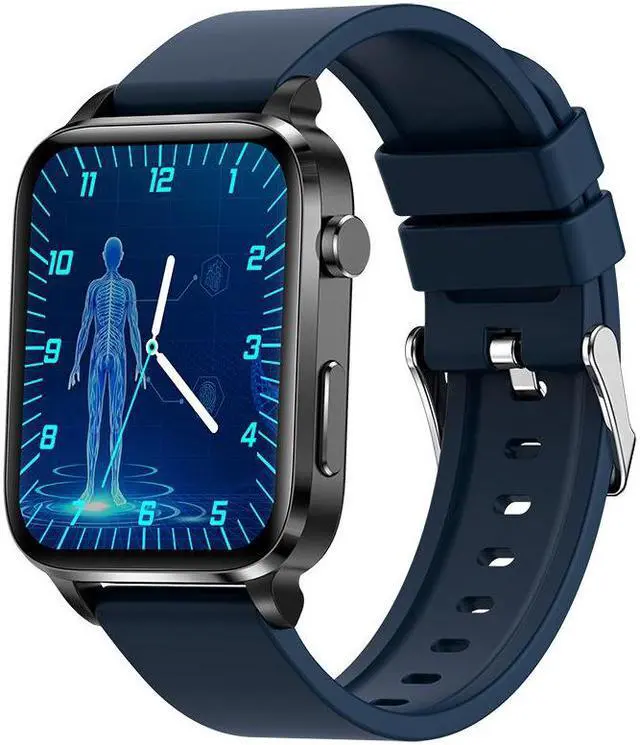 Alt view image 4 of 5 - F100 Smart Bracelet Non-Invasive Blood Sugar Body Temperature Pedometer Men's Photograph Waterproof Heart Rate Watch