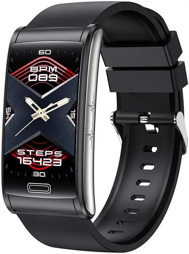 Alt view image 5 of 5 - E600 Smart Bracelet Non-Invasive Blood Glucose Ecg Blood Oxygen Blood Pressure Monitoring Pedometer Waterproof Men's Watch