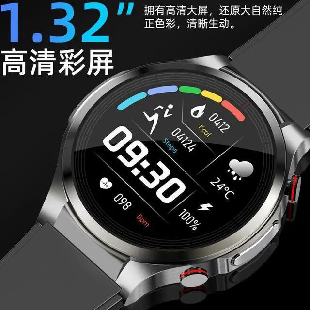 Alt view image 3 of 5 - W11 Smart Watch Body Temperature Non-Invasive Blood Sugar Sports Watch Heart Rate Blood Pressure Men's Watch