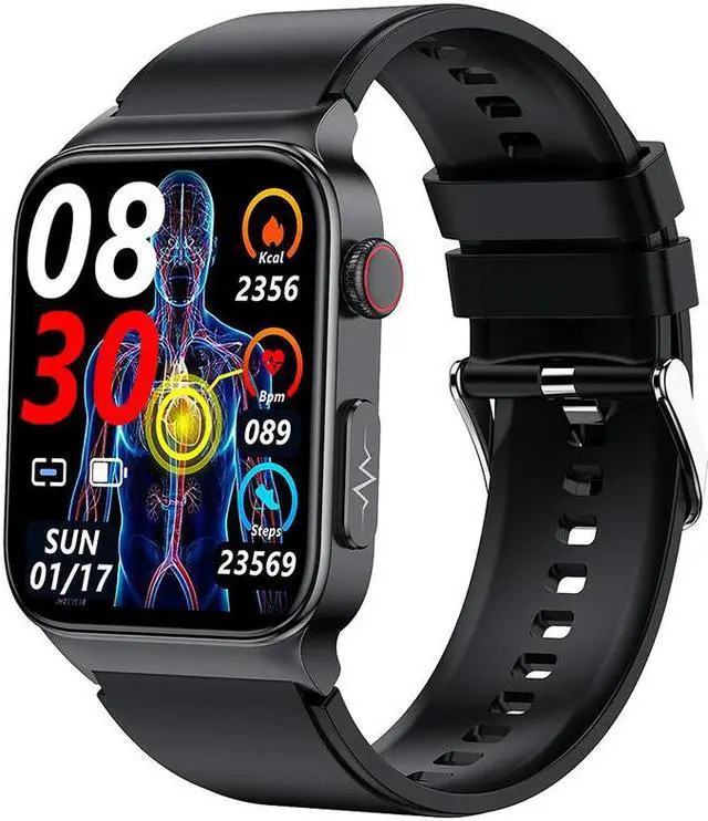 Main image of E500 Smart Watch Non-Invasive Blood Glucose Blood Pressure Body Temperature Ecg Pedometer Photo Aluminum Bracelet For Men