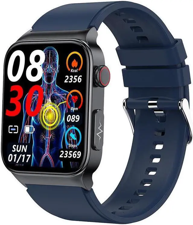 Alt view image 7 of 7 - E500 Smart Watch Non-Invasive Blood Glucose Blood Pressure Body Temperature Ecg Pedometer Photo Aluminum Bracelet For Men