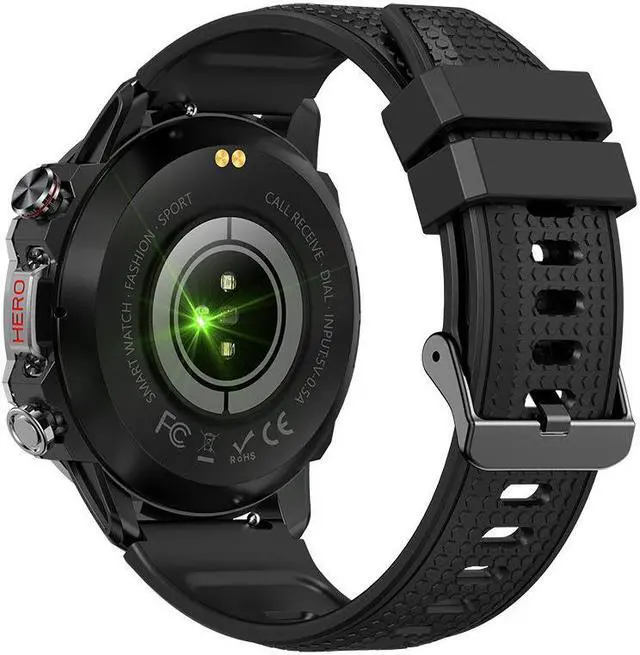 Alt view image 2 of 5 - Kr10 Smart Watch Blood Pressure Blood Oxygen Heart Rate Waterproof Pedometer Bluetooth Call Men's Photo Watch