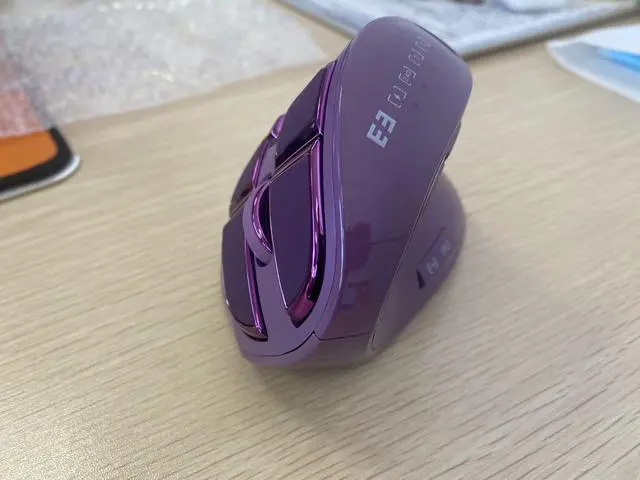 Alt view image 6 of 7 - Bluetooth Vertical Mouse Wireless Usb2.4 Three-Mode Charging Human Notebook Desktop Computer Mouse Office Mute