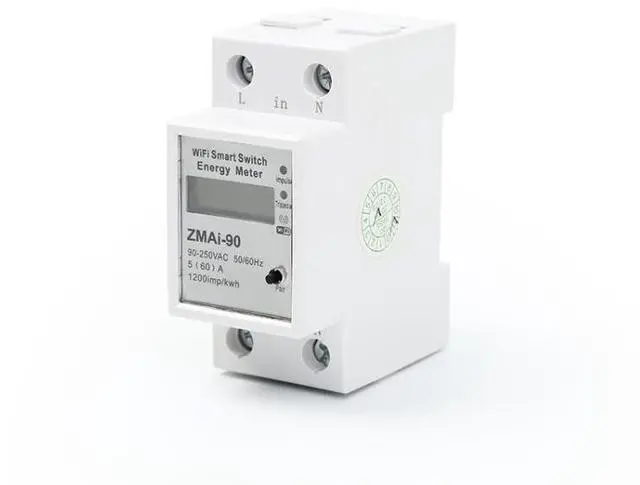 Alt view image 2 of 7 - ZMAi-90 Wifi Smart Switch Energy Meter Support Tuya Smart Life APP Work With Alexa Google ZMAi-90