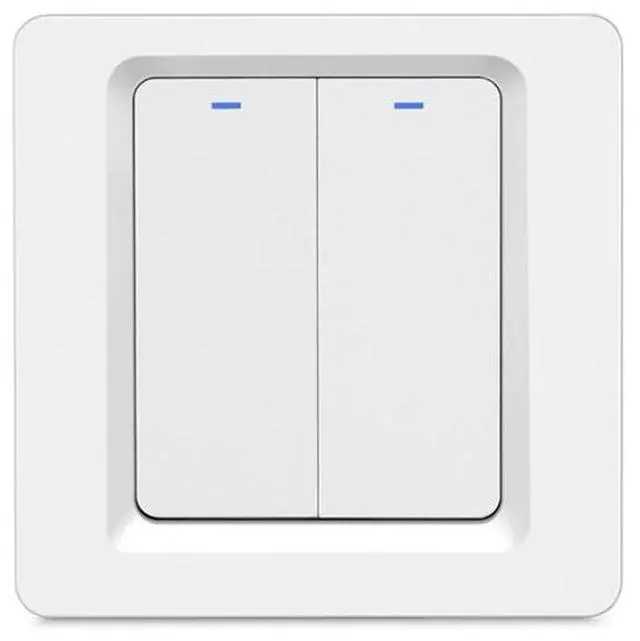 Main image of Tuya ZigBee Smart Single-fire Zero-fire Sharing Switch Phone Control Voice Panel EU Plug, Spec: 2 Buttons 2 Buttons