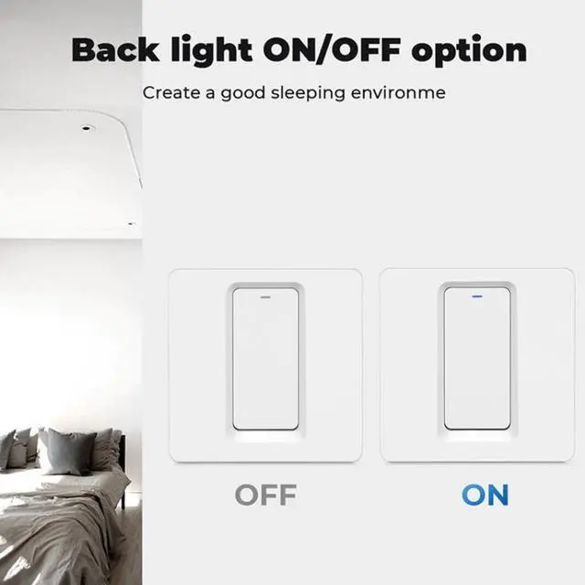 Alt view image 4 of 7 - Tuya ZigBee Smart Single-fire Zero-fire Sharing Switch Phone Control Voice Panel EU Plug, Spec: 1 Button 1 Button