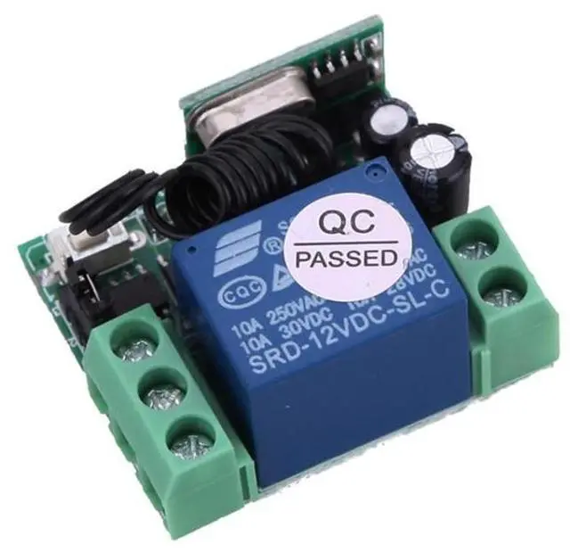 Alt view image 2 of 7 - 12V 10A RF Wireless Remote Control Switch 1CH Relay Receiver