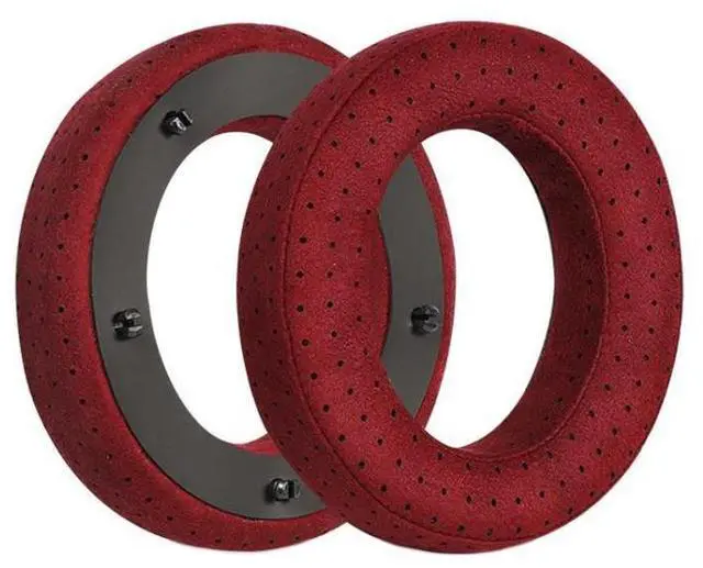 Main image of For Focal Clear MG Pro 2pcs Leather Breathable and Comfortable Headset Cover, Color: Fiber Red Fiber Red