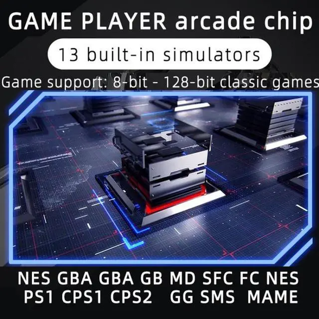 Alt view image 6 of 7 - Mecha Edition 8G Pocket Game Machine Support Doubles Matching Pocket Console Mecha Edition