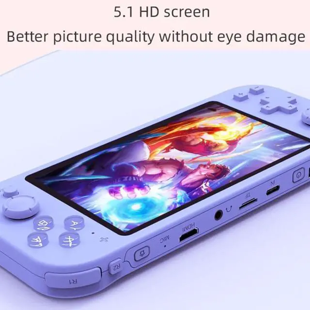 Alt view image 5 of 7 - RG3000 Handheld Game Console Support Double Handle Mini Game Console RG3000 Gray (Gray)