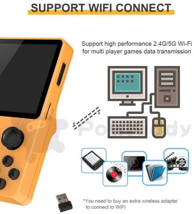 Alt view image 5 of 7 - RGB20S  3.5-Inch IPS Screen Retro Open Source Handheld Game Console 16GB Without Game (White)