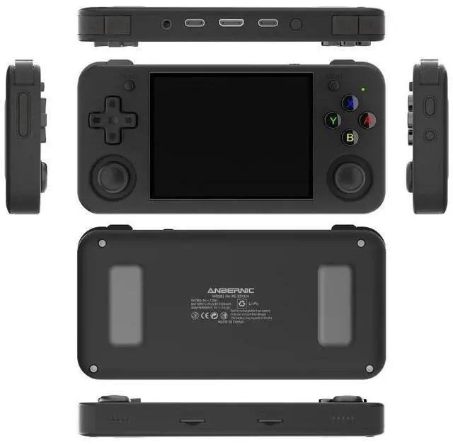 Alt view image 3 of 7 - RG35XX H Handheld Game Console 3.5 Inch IPS Screen Linux System 64GB+128GB (Transparent White)