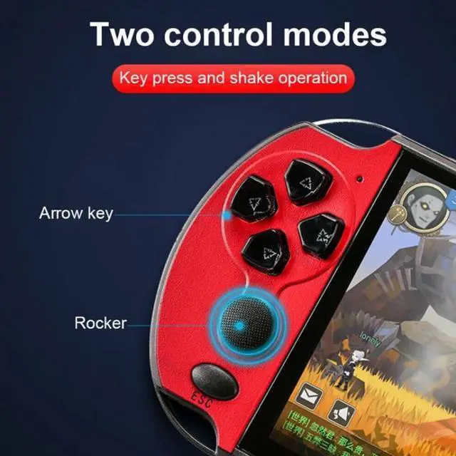 Alt view image 6 of 7 - X7 Plus Retro Classic Games Handheld Game Console with 5.1 inch HD Screen & 8G Memory, Support MP4 / ebook (Yellow)