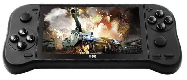 Main image of X50 5.1 inch Screen Handheld Retro Game Console 8G Memory with 6000+ Games X50 / Black (Black)