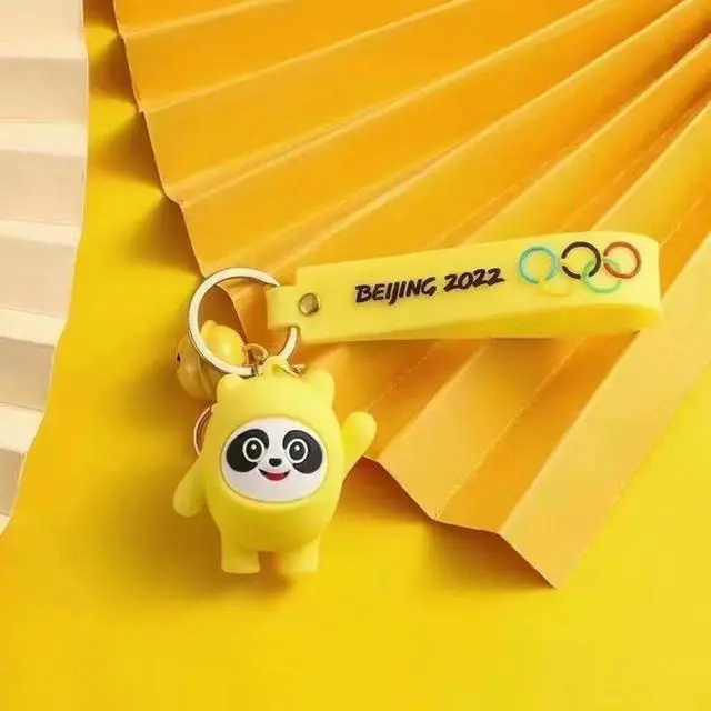 Alt view image 4 of 7 - 6Pcs - 6Color Bing Dwen Dwen Key Chain , 2022 Winter Olympics Mascot Keychain, Winter Olympics Games Gifts