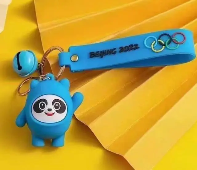 Alt view image 6 of 7 - 6Pcs - 6Color Bing Dwen Dwen Key Chain , 2022 Winter Olympics Mascot Keychain, Winter Olympics Games Gifts