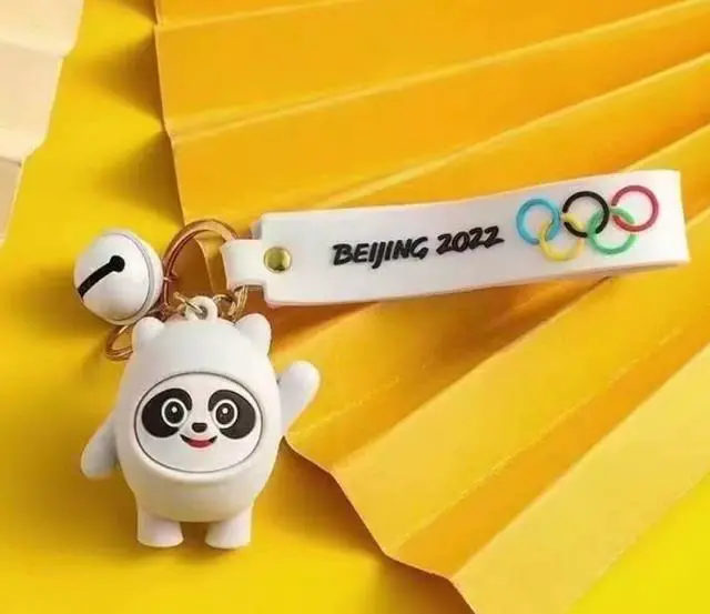 Alt view image 5 of 7 - 6Pcs - 6Color Bing Dwen Dwen Key Chain , 2022 Winter Olympics Mascot Keychain, Winter Olympics Games Gifts
