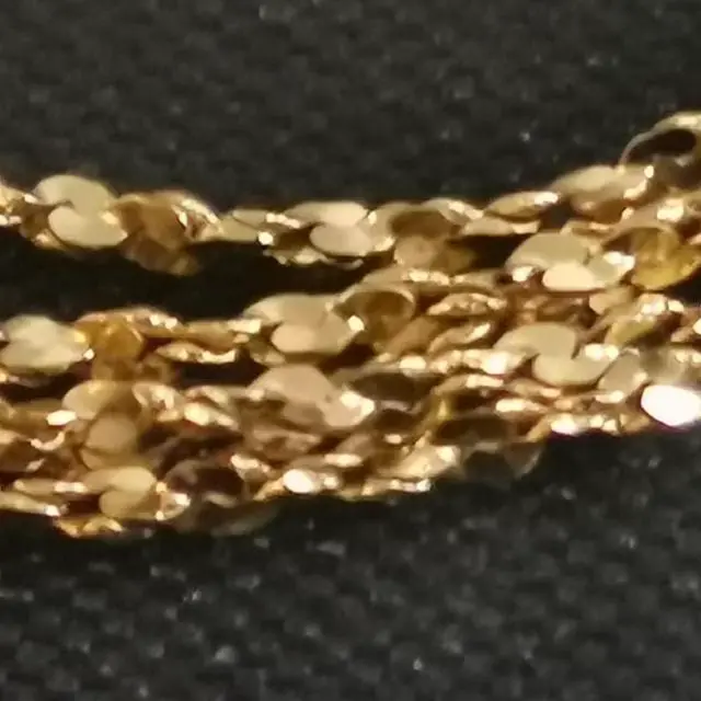 Alt view image 6 of 7 - 18K Real Gold Necklace Gypsophila Chain 45CM 1.2G