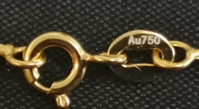 Alt view image 5 of 6 - 18k Real Gold Necklace Box Chain 45CM 1.6G