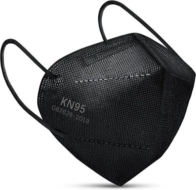 Main image of KN95 Face Masks 100 Pack, Black, 5-Layer Disposable Face Masks, Breathable and Comfortable