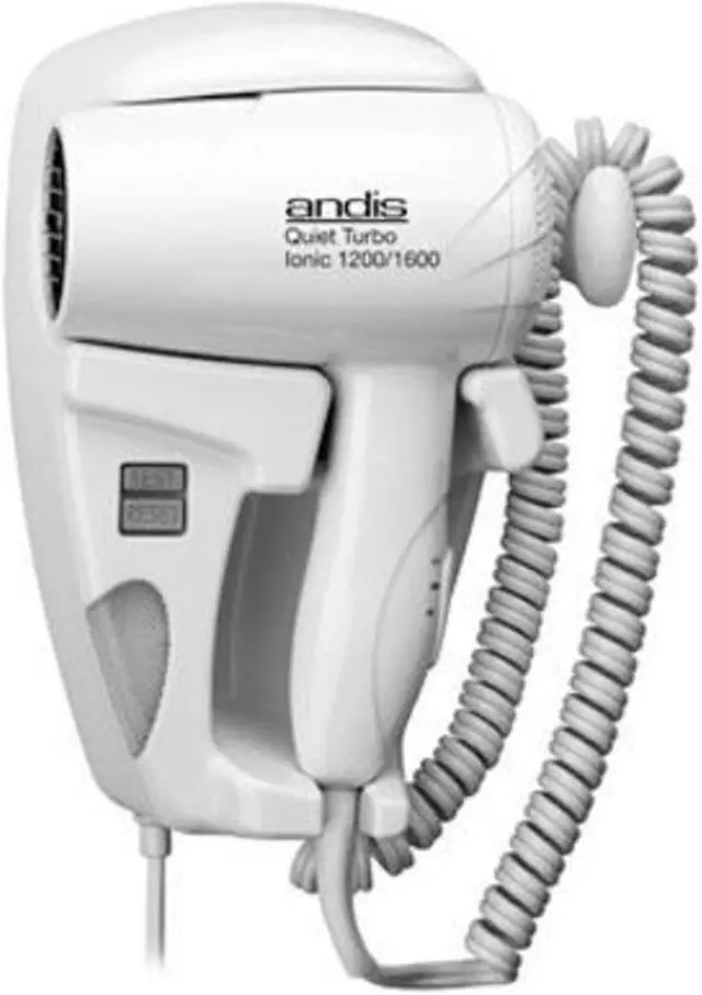 Alt view image 2 of 2 - Andis 1600-Watt Quiet Wall Mounted Hangup Hair Dryer with Night Light, White 30975