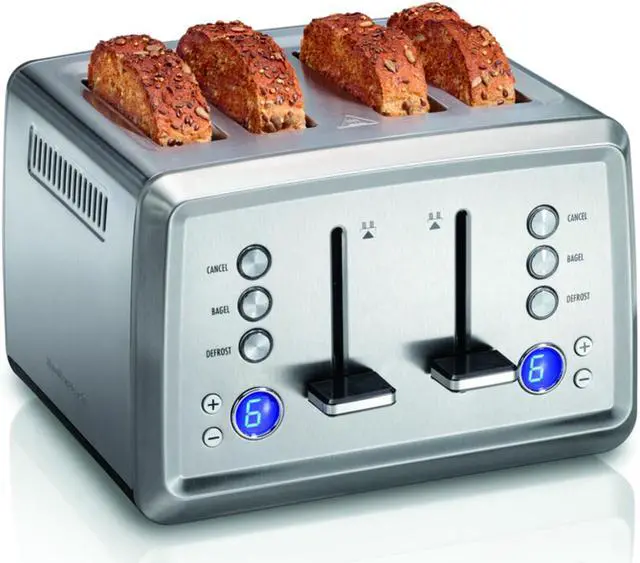 Alt view image 2 of 6 - Hamilton Beach Stainless Steel Silver 4 slot Toaster 8.25 in. H x 12.38 in. W x 12 in. D - Total Qty: 1