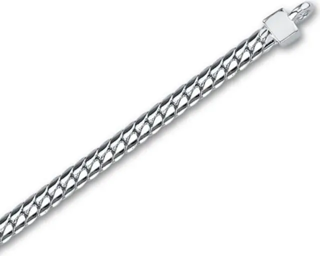 Alt view image 4 of 4 - Luxurious Oval Cut Created Sapphire & White CZ Gemstone Bracelet in Sterling Silver