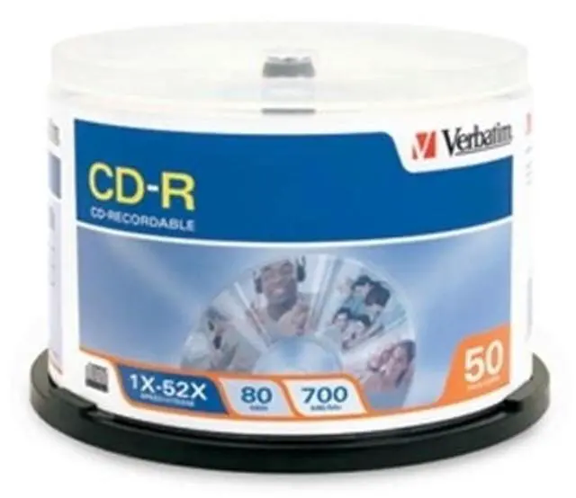 Alt view image 7 of 20 - Verbatim 700MB 52X CD-R 50 Packs Spindle Disc Model 94691  PROMO